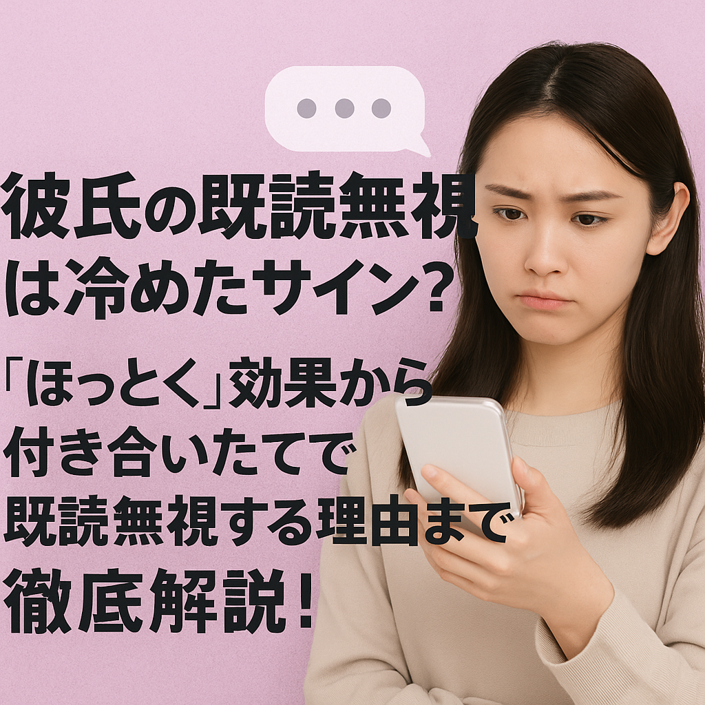 彼氏の既読無視は冷めたサイン？「ほっとく」効果から付き合いたてで既読無視する理由まで徹底解説！