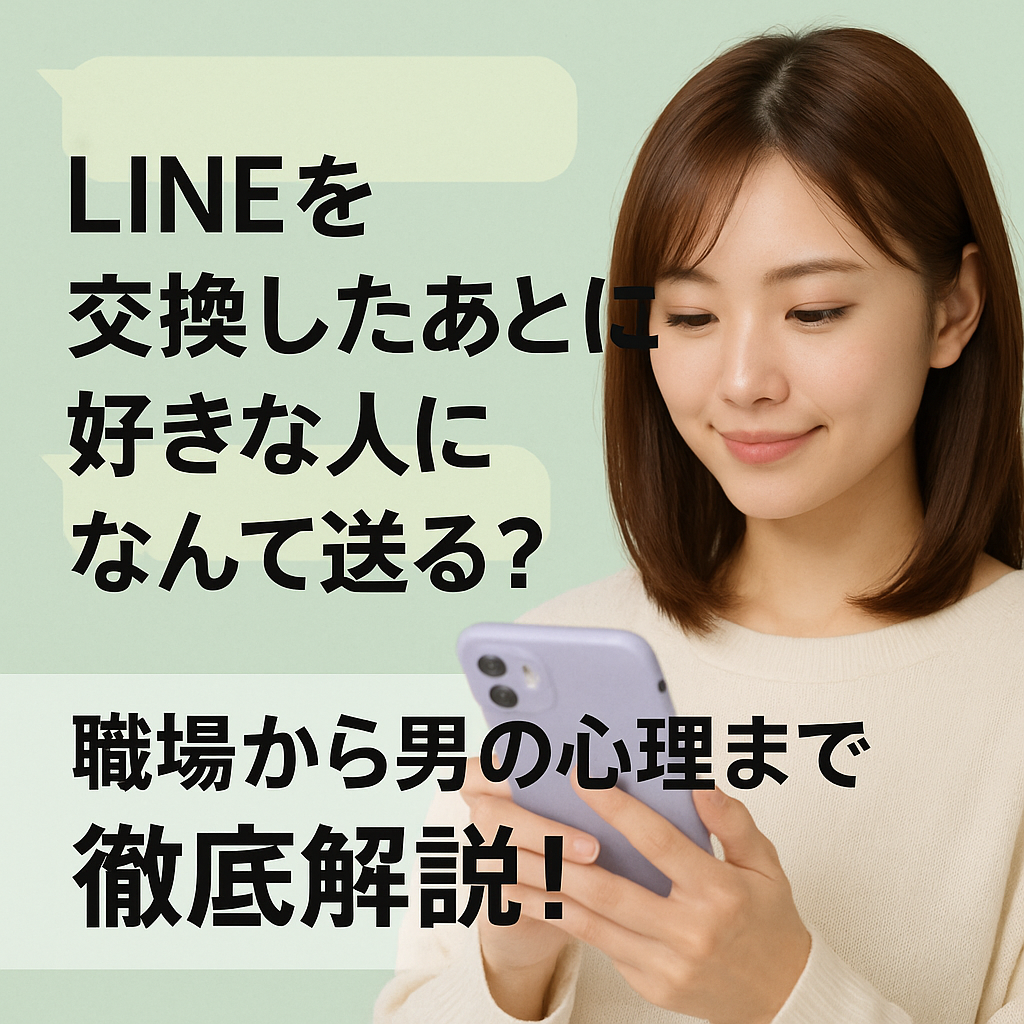 LINEを交換したあとに好きな人になんて送る？職場から男の心理まで徹底解説！