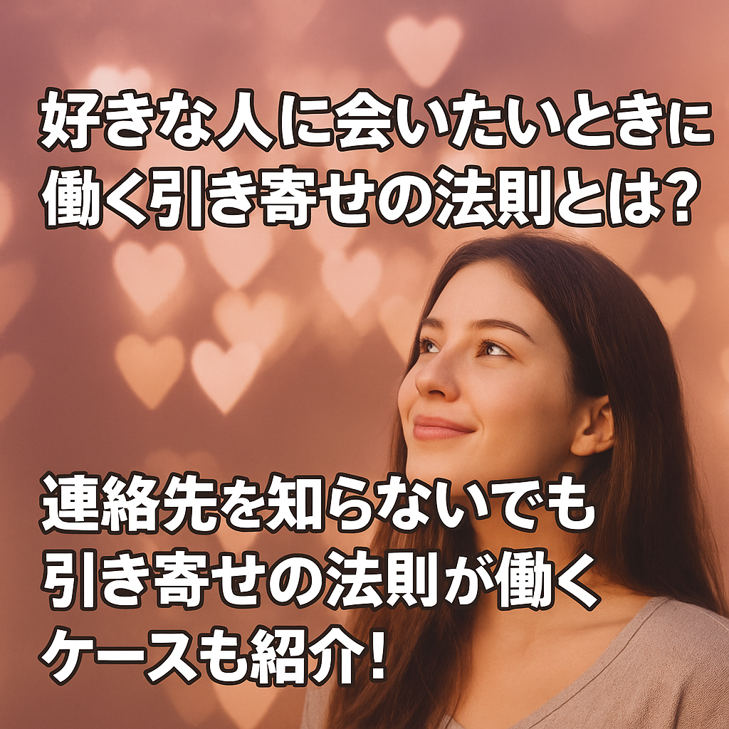 好きな人に会いたいときに働く引き寄せの法則とは？連絡先を知らないでも引き寄せの法則が働くケースも紹介！