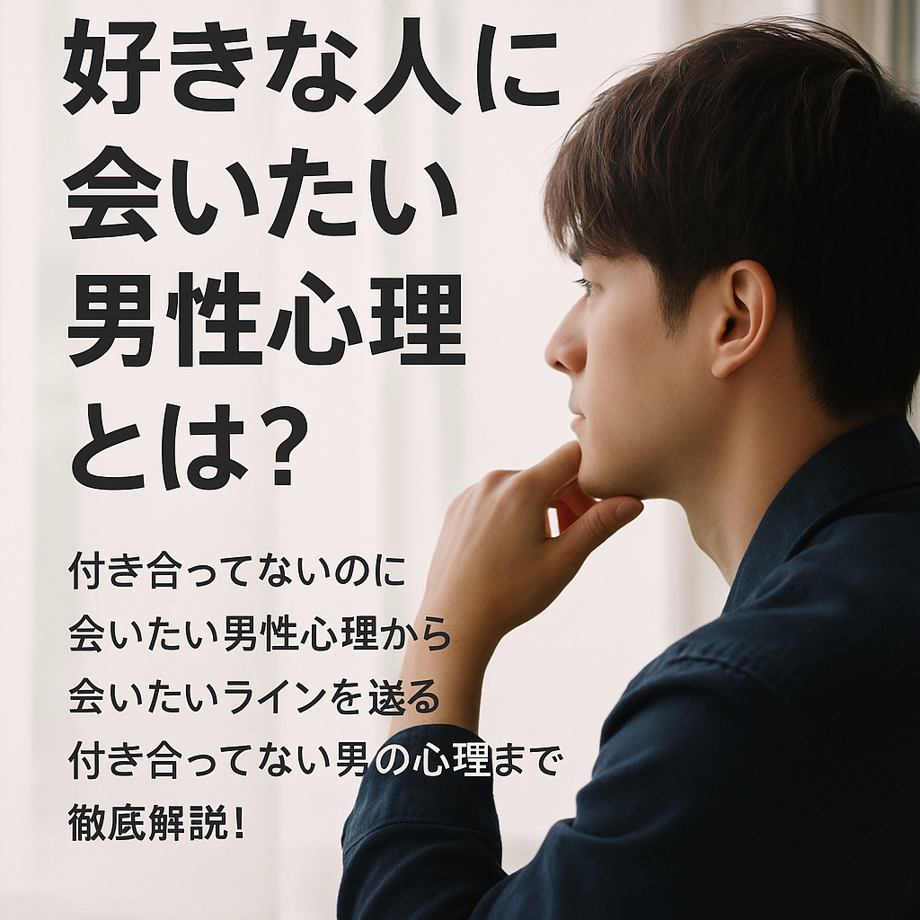 好きな人に会いたい男性心理とは？付き合ってないのに会いたい男性心理から会いたいラインを送る付き合ってない男の心理まで徹底解説！